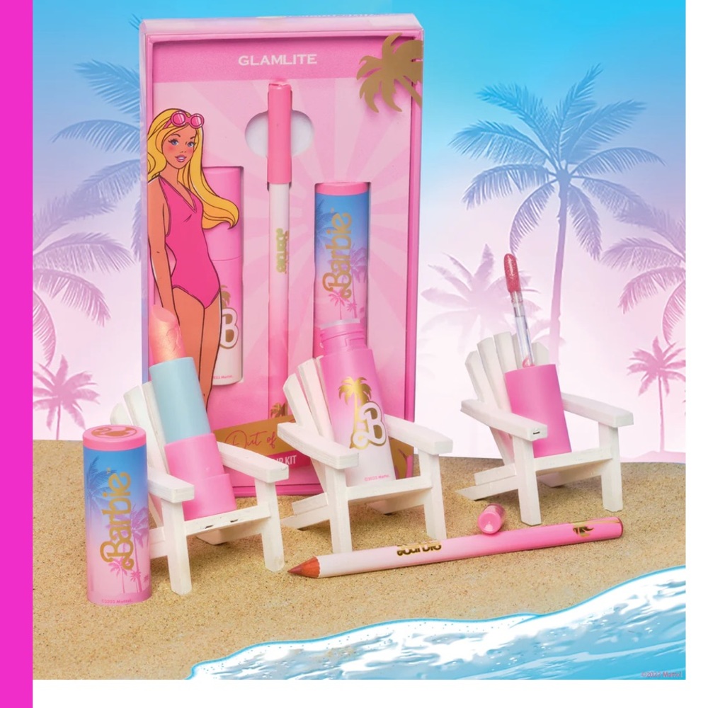 New & Sold Out Barbie x Glamlite “Out of Office” Lip Kit